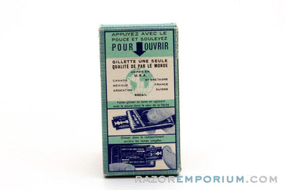Gillette Blue Double Edge DE Dispenser (10) New Old Stock Razor Blades