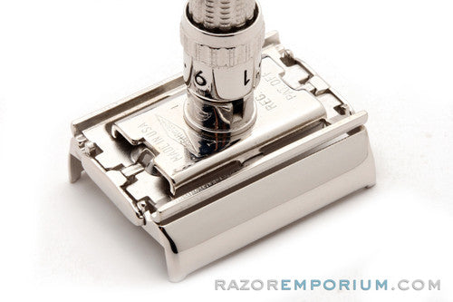 1963 Gillette Slim Adjustable DE Safety Razor Rhodium Revamp - I1