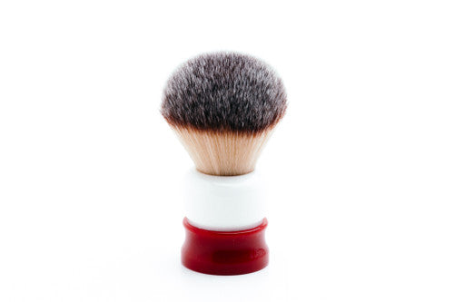 Fine Accoutrements | Stout Angel Hair Red & White Shave Brush