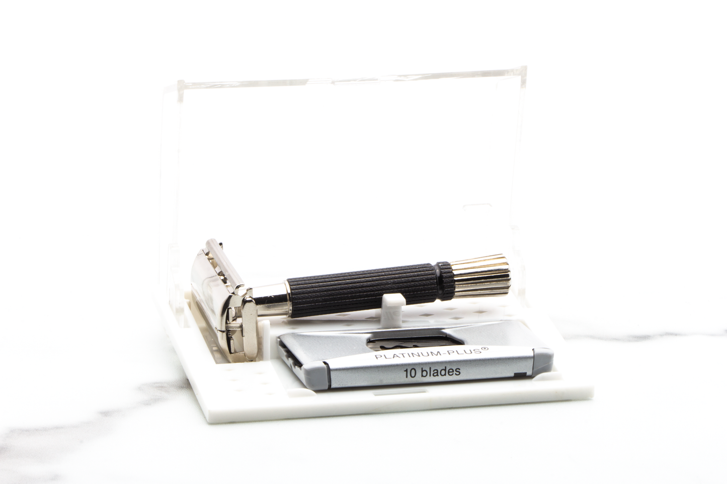 1973 T2 Gillette Black Handle Super Speed Safety Razor Set | Original Condition