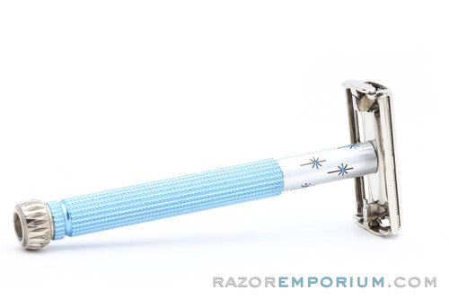 1971 Gillette Blue Star Lady Gillette DE Safety Razor R3 - Good