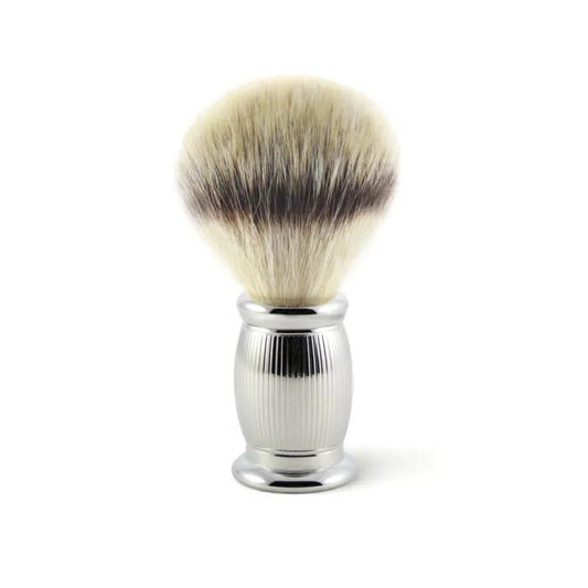 Edwin Jagger Bulbous Lined Shaving Brush (Synthetic Silver Tip)