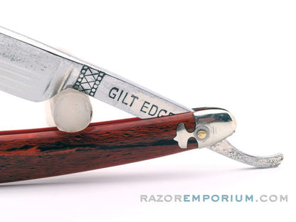 9/16" L. Holzhauer Sons "Gilt Edge" New York Straight Razor w/ Original Scales