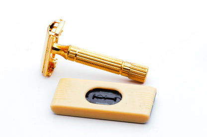 1948-1951 Gillette Aristocrat w/ Leather Case and Original Blade Dispenser