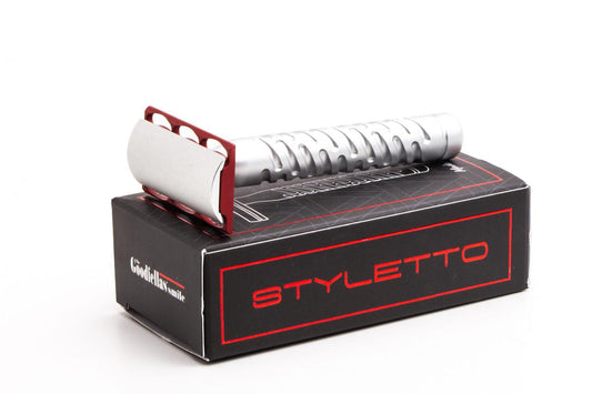 The Goodfellas' Smile | Styletto Red Version 2 Aluminum Double Edge Safety Razor