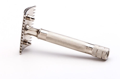 1907 Gillette Single Ring Double Edge Safety Razor Set in Case With Blade Bank and Advertisment