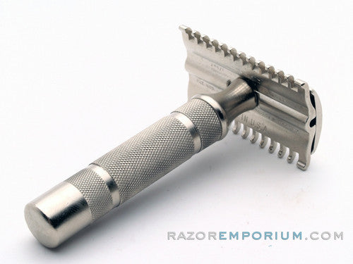 1930's Gillette NEW Short Comb Somerset Travel DE Safety Razor | Nickel Revamp