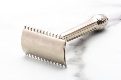 1909 Gillette ABC Pocket Edition Ball End Double Edge Safety Razor with Floral Case | Original Condition