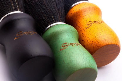 Semogue | Pharos-C3 Ocean Green Pure Black Horse Shaving Brush