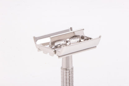 1957 C3 Gillette Flare Tip Super Speed Safety Razor | Rhodium Revamp