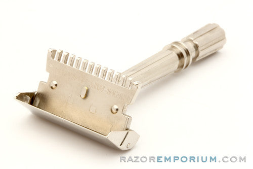 1930's Gem Micromatic TTO Single Edge Safety Razor | Factory Nickel