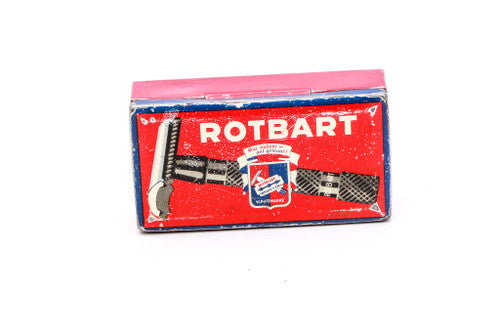 Rotbart Mond-Extra Spiral Handle Safety Razor with Original Tin Case & Blades