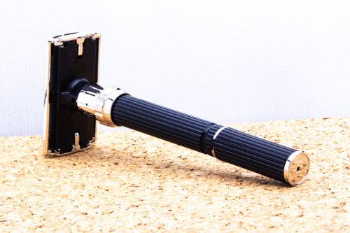 1981 B4 Gillette Super Adjustable "Black Beauty" DE Safety Razor | Rhodium Revamp