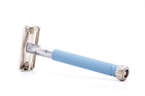 1966 L1 Gillette Lady Blue Star Double Edge Safety Razor | Original Condition