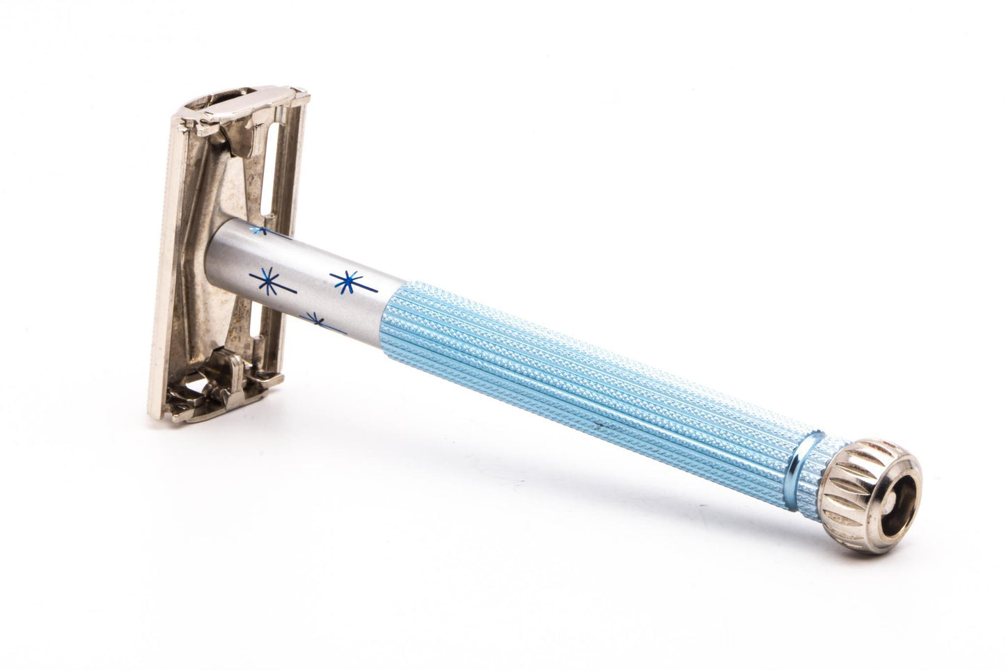 1964 J4 Gillette Blue Star Lady Gillette Double Edge Safety Razor Set | Original Condition