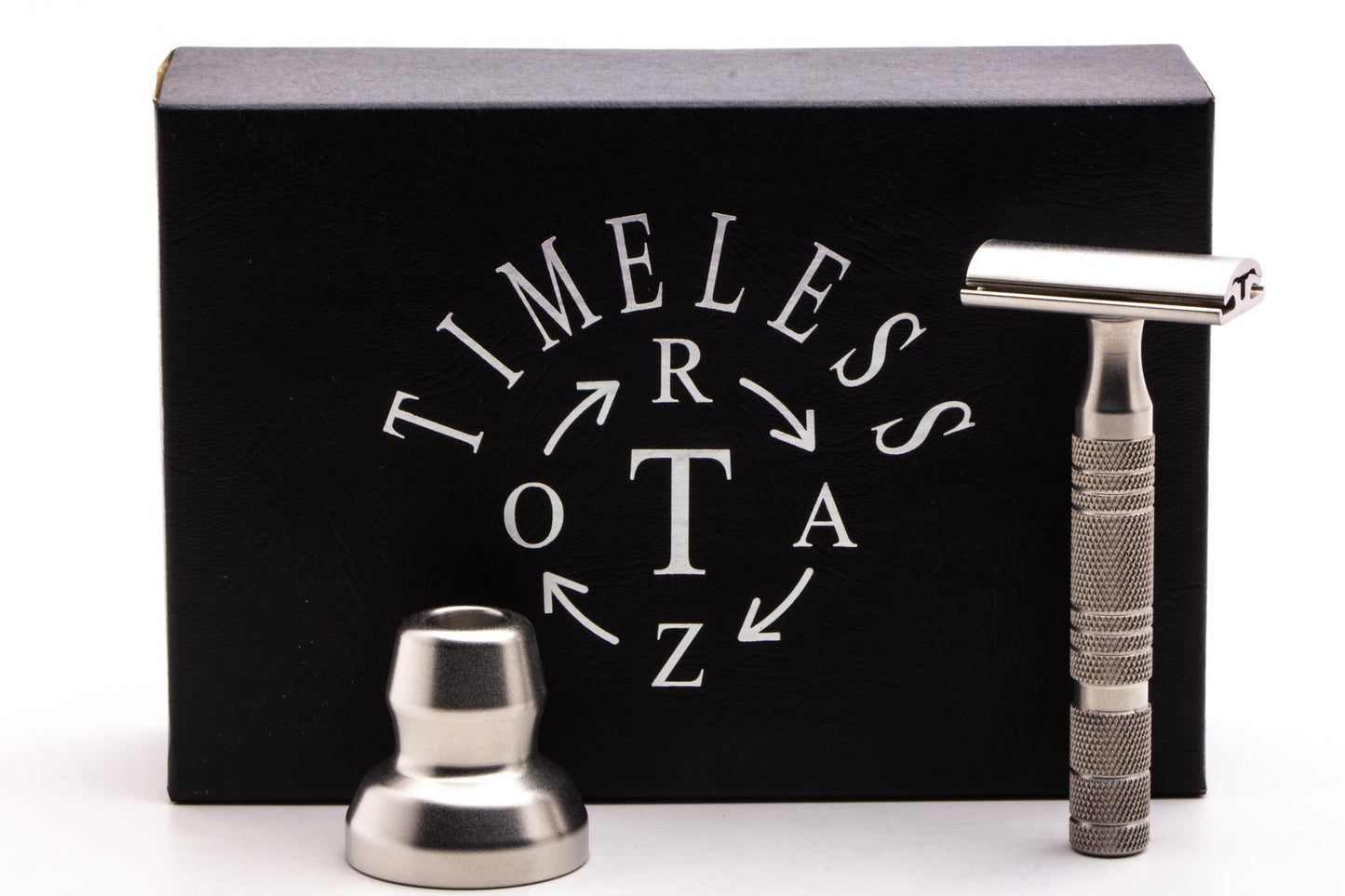 Timeless Razor | Stainless Steel SLIM Set .5mm Smooth Cap & Stand
