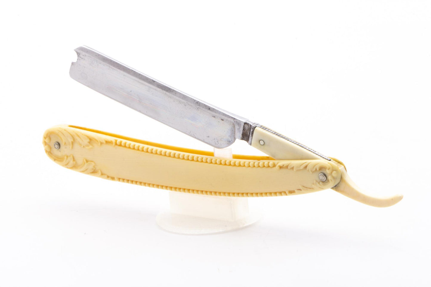 Unbranded Vintage Restored Straight Razor with Faux Ivory Scales