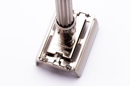1968 Gillette Slim Adjustable DE Safety Razor Factory Nickel Revamp N1