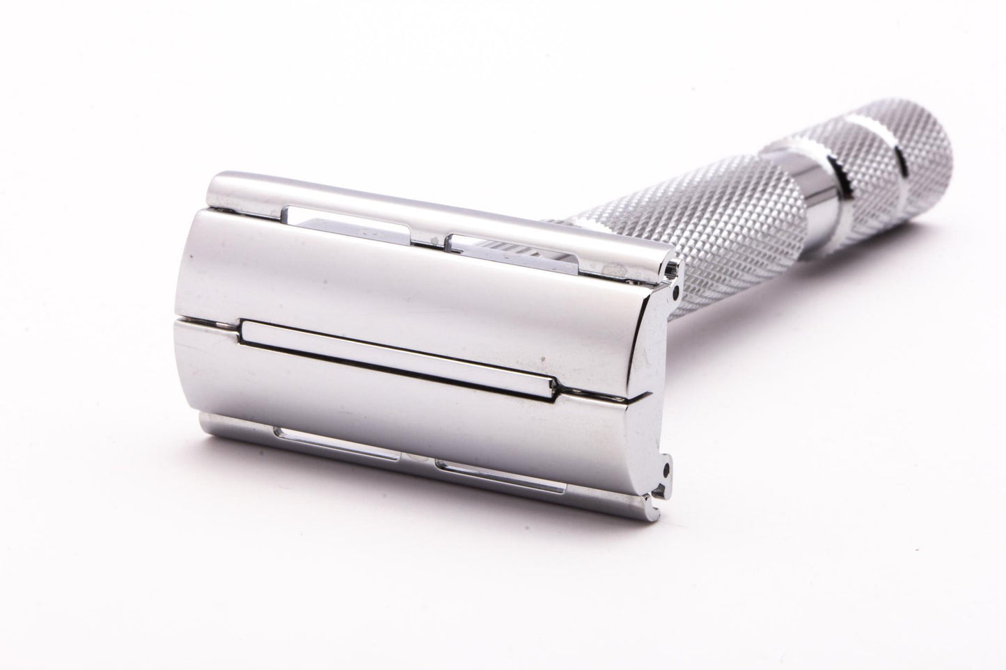 Rockwell White Chrome T2 Adjustable DE Safety Razor | No Box