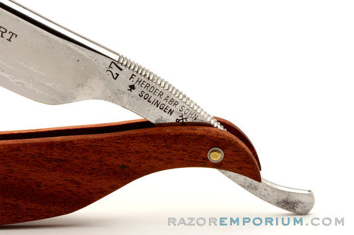 7/8" Herder #27 Square Straight Razor w/ Cocobello Wood | Solingen, Germany