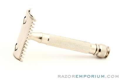 1930's Gillette Goodwill Double Edge Safety Razor w/ Replica Handle | Nickel Revamp