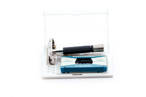 1969 Gillette Black Handle Super Speed Safety Razor + Case