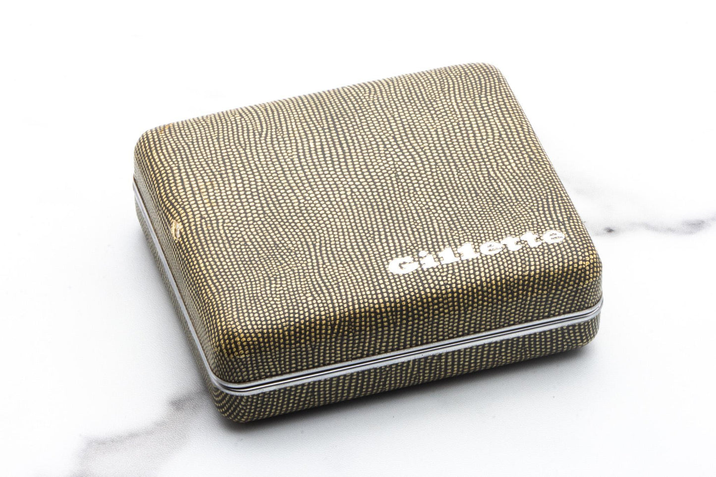 1953 Y3 Gillette President Double Edge Safety Razor Set With Original Cardboard Shipper | Rhodium Revamp