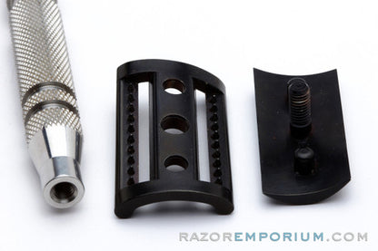 iKon Stainless Steel DLC Slant Razor - Shave Ready
