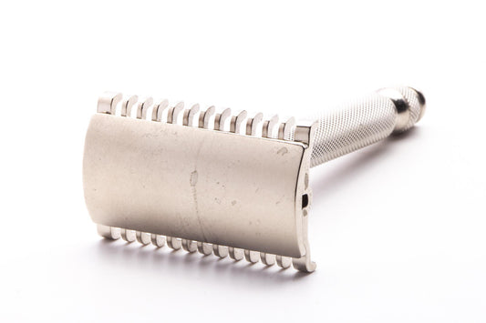 1930's Gillette NEW Ball End Long Comb Double Edge Safety Razor | Factory Nickel Revamp Copy
