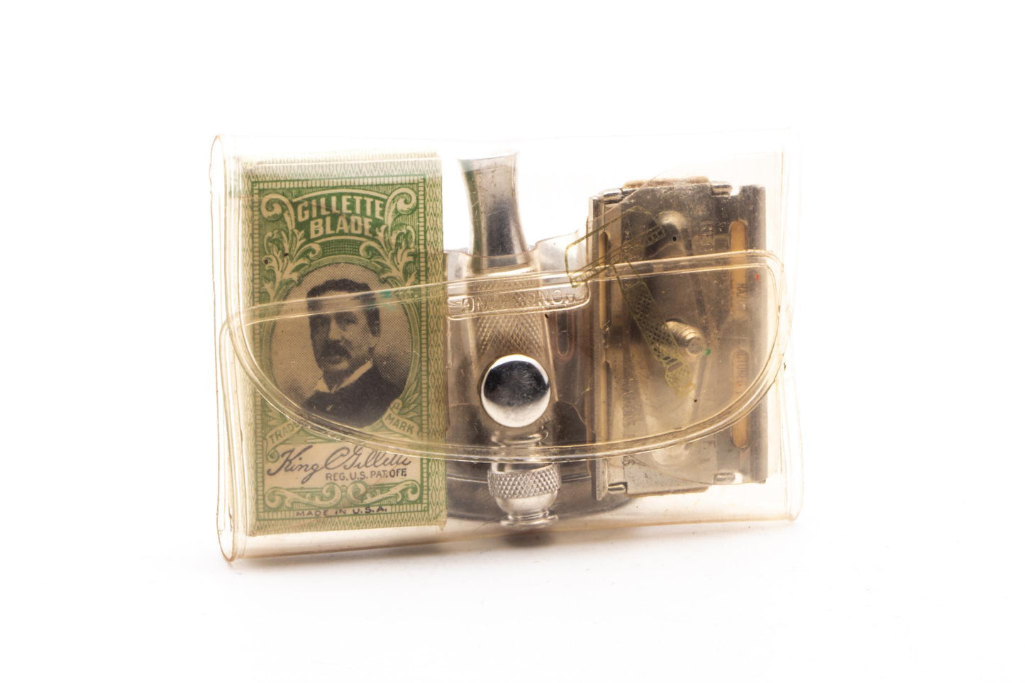 1972 S1 Gillette Ball End Tech Travel Razor Set with Blades | Original Condition