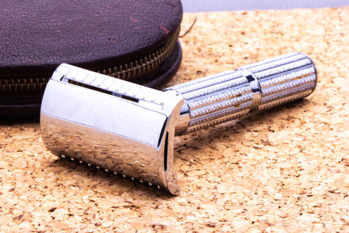 Apollo 3 Piece Travel Razor with Leather Case & Accessories