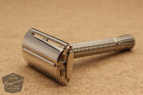 Gillette 1963 Flair Tip DE Super Speed Razor * Nickel REVAMPED