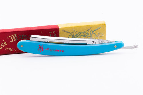 7/8" Filarmonica #14 Medallon Taurino Straight Razor w/ Coffin & Blue Scales | Spain