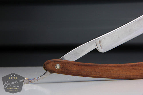 5/8" Half Hollow straight edge razor | w/ Original Wood Scales