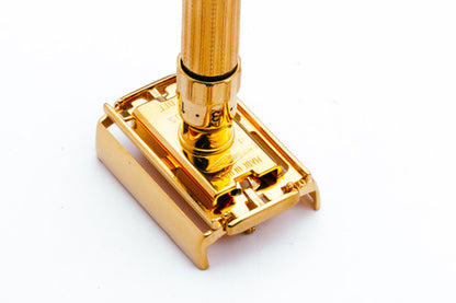 1961 G1 Gillette Fatboy Adjustable Double Edge Safety Razor | 24K Gold Revamp