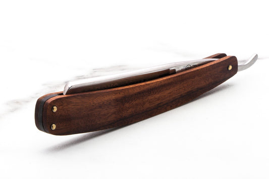 5/8" Restored Dovo Straight Razor with Custom Wood Scales