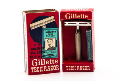 1956 B4 Gillette Ball End Tech DE Safety Razor | Original Condition