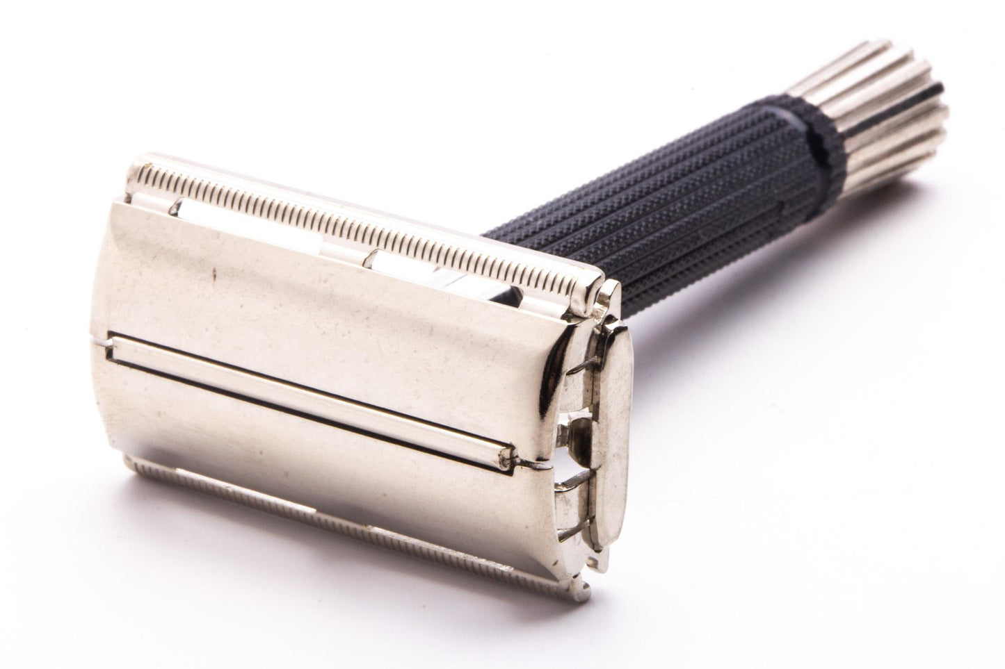 1966 L4 Gillette Black Handle DE Super Speed Safety Razor | Original Condition