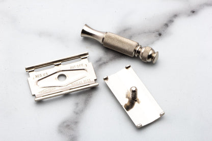 1964 J1 Gillette Ball End Tech Travel Safety Razor Set | Original Condition