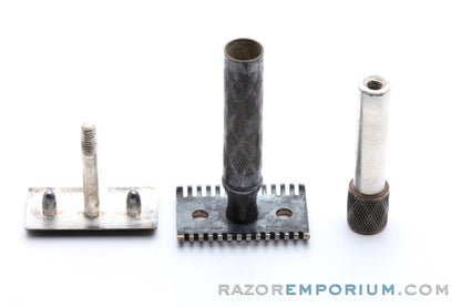 1922 Gillette New Improved Richwood Safety Razor Set - Gorgeous Patina
