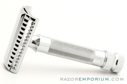 1960's Hoffritz Slant Safety Razor  w/ Case & Blade | DE Safety Razor
