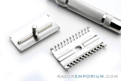 1930s Gillette NEW Long Comb DE Razor | Factory Nickel Revamp