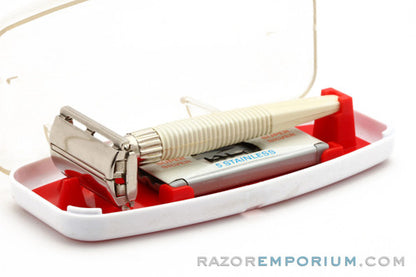 1960's Gillette Slim Twist TTO Double Edge Safety Razor Set
