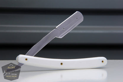 Starter Shave Shavette/Straight Razor White Handle