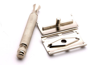 1940s WWII NEW Gillette DE Ball End Safety Razor Travel "Khaki" Replica Set w/ Mirror