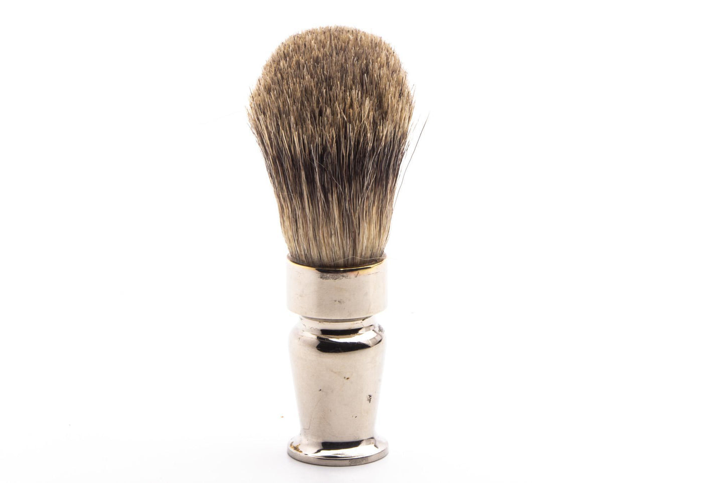 Restored Best Badger Travel Shaving Brush With Metal Handle