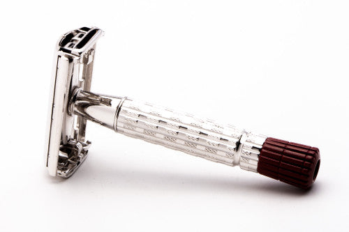 1957 C2 Gillette Red Tip Heavy Super Speed Safety Razor | Rhodium Revamp