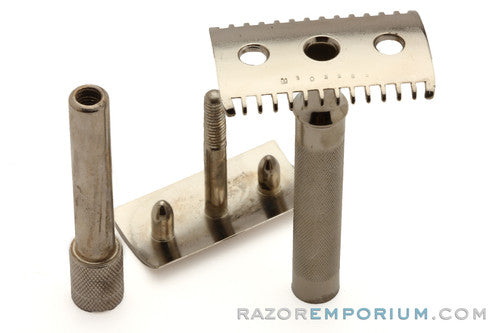 1920 Gillette Single Ring Old Type DE Safety Razor |  Nickel Revamp