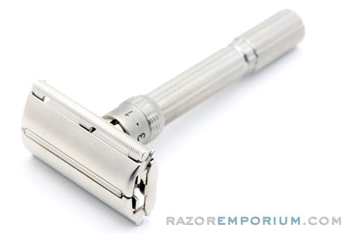 1968 Gillette N2 Slim Adjustable DE Safety Razor Satin Nickel Revamp