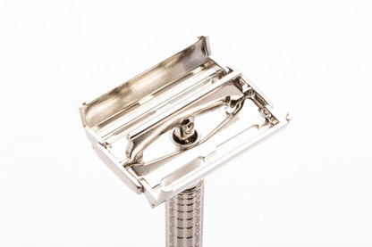 1960 F3 Gillette Flare Tip Super Speed Safety Razor | Factory Nickel Revamp